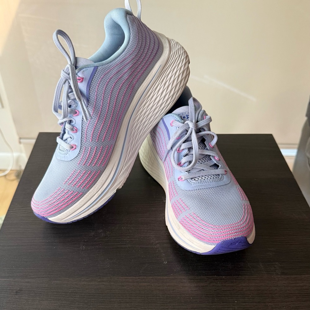 Skechers Max Cushion blue and Pink Shoes